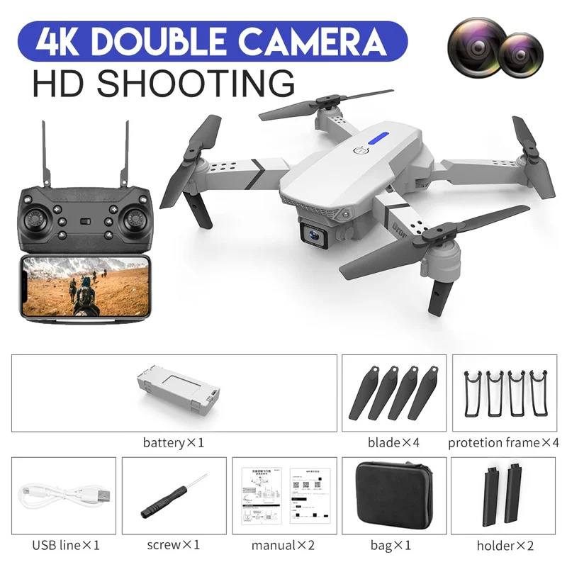 Le Drone pliant intelligent E8 - Drone Camera Wide Angle avis et prix